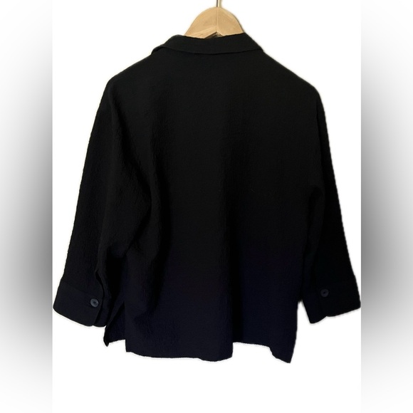 Woman’s White Stag black waffle shirt blouse size M 8/10 - Picture 3 of 7